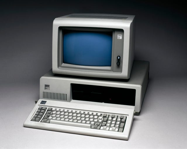 IBM XT personal computer, 1983.