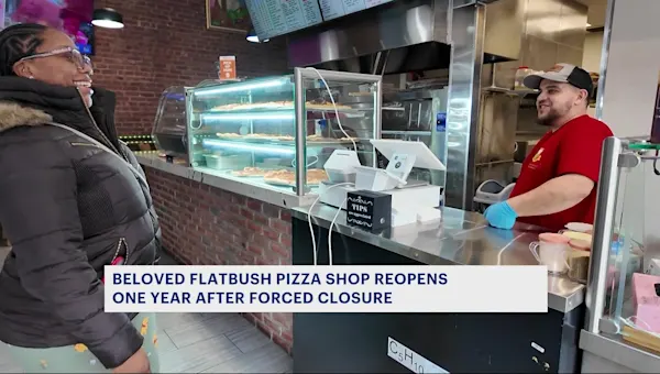 News 12 | Brooklyn | Beloved Mike’s Pizza reopens in Flatbush one year after forced closure
