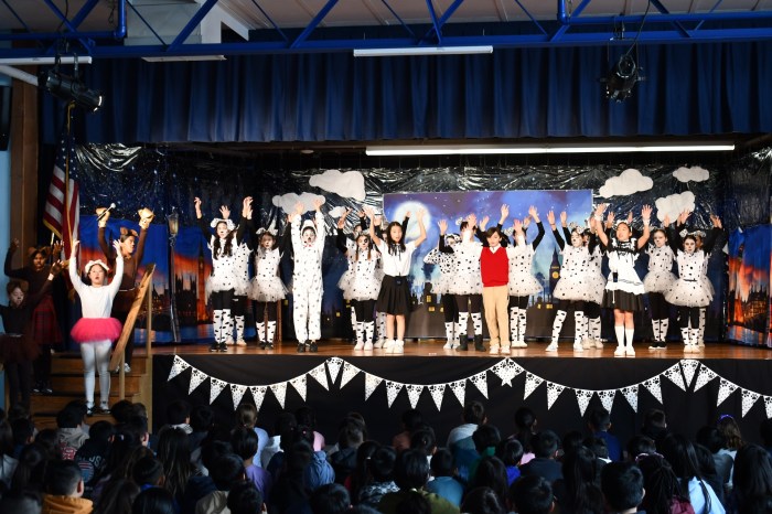 Scenes from the Center Street Elementary School fifth grade Drama Club performance of “101 Dalmatians.”