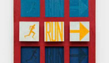Sol LeWitt, Run I, 1962. Oil on canvas, painted wood, 61 x 61 x 8 inches. © 2026 The LeWitt Estate / Artists Rights Society (ARS), New York. Courtesy Paula Cooper Gallery, New York. Photo: Steven Probert.