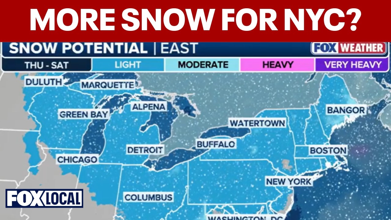 NYC snow forecast: Two winter storms expected this week