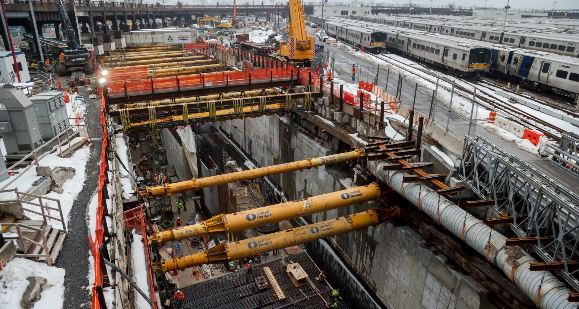 A construction site for the Gateway Program Hudson Tunnel Project in New York on Feb. 17.