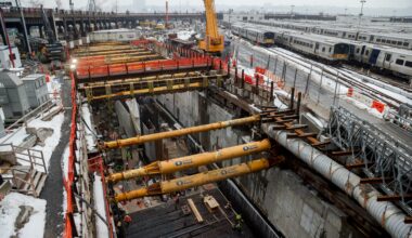 A construction site for the Gateway Program Hudson Tunnel Project in New York on Feb. 17.