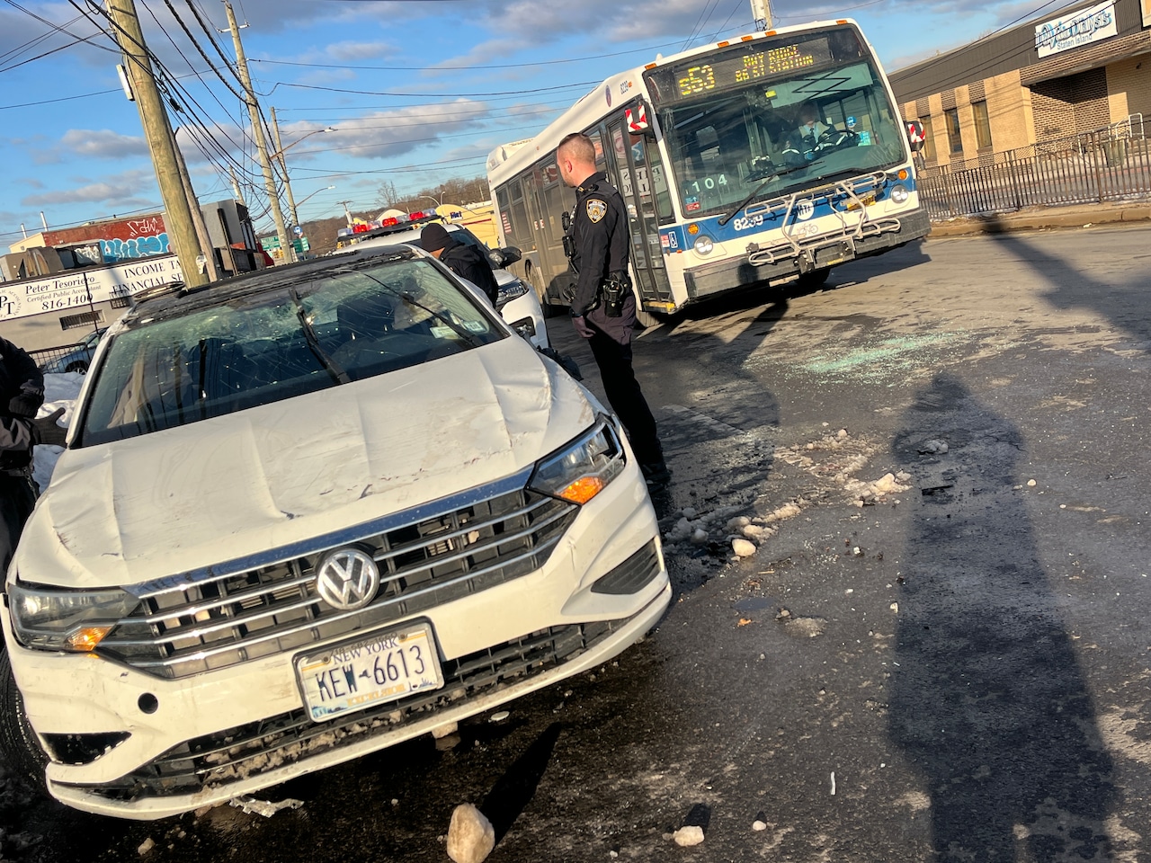 Car overturns in South Beach