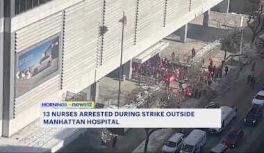 News 12 | Brooklyn | Striking nurses arrested outside Manhattan hospital