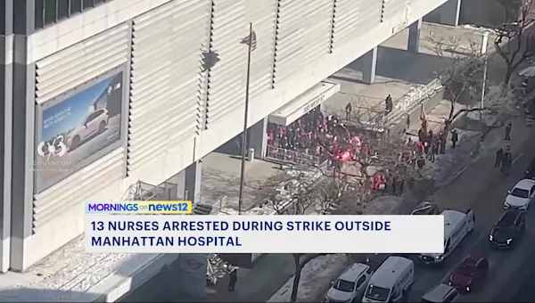 News 12 | Brooklyn | Striking nurses arrested outside Manhattan hospital