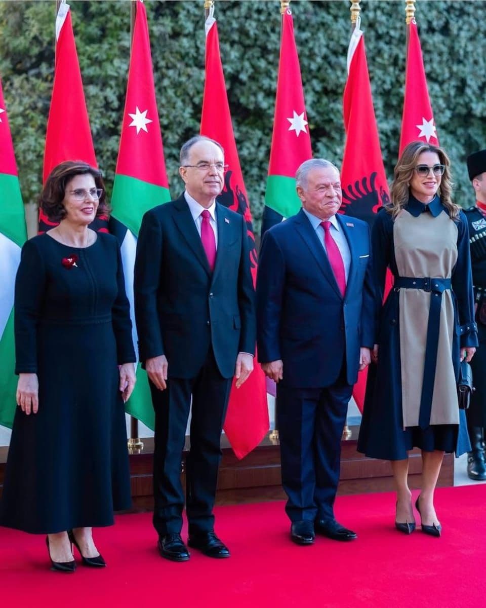 Queen Rania stuns in Japanese trench dress during intense diplomatic week