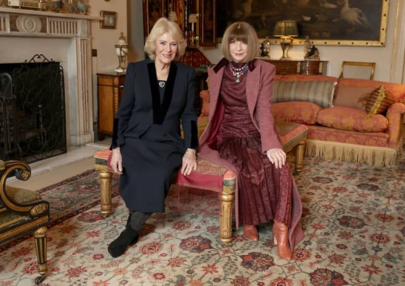 Queen Camilla and Anna Wintour | Source: PA