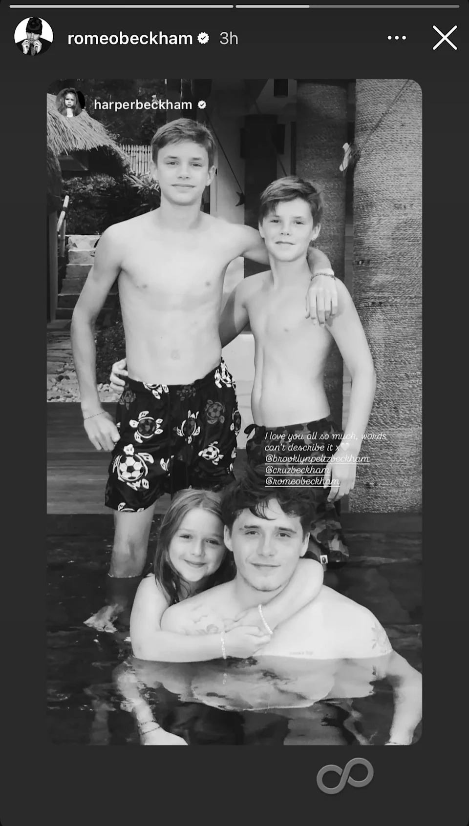   Instagram @harperbeckham / Via Instagram: @romeobeckham