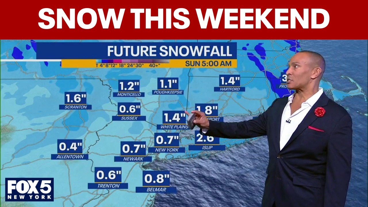 Up to 2 inches of snow expected for NYC area this weekend
