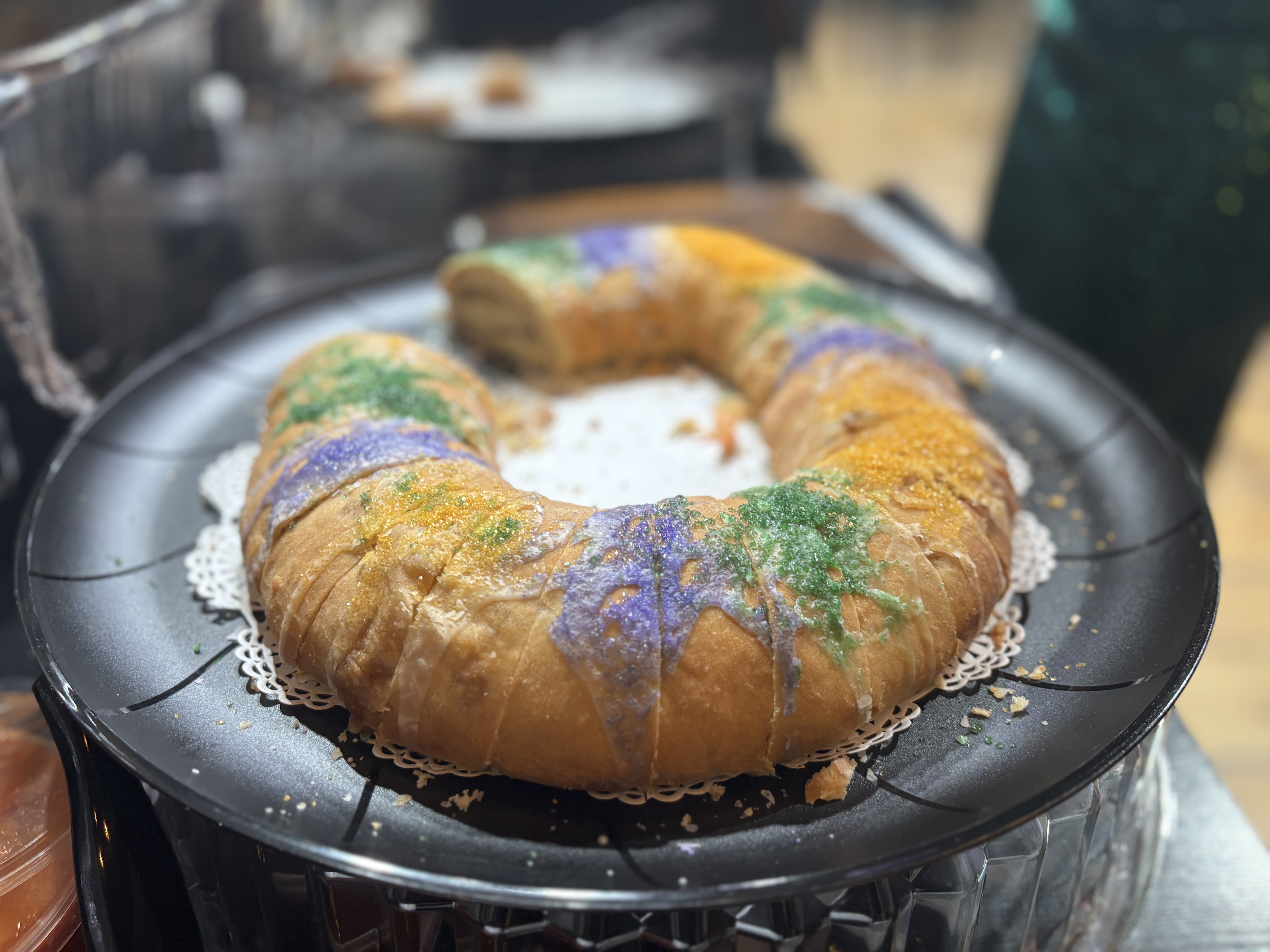 King Cake came from Farm To Bagel in West Brighton.