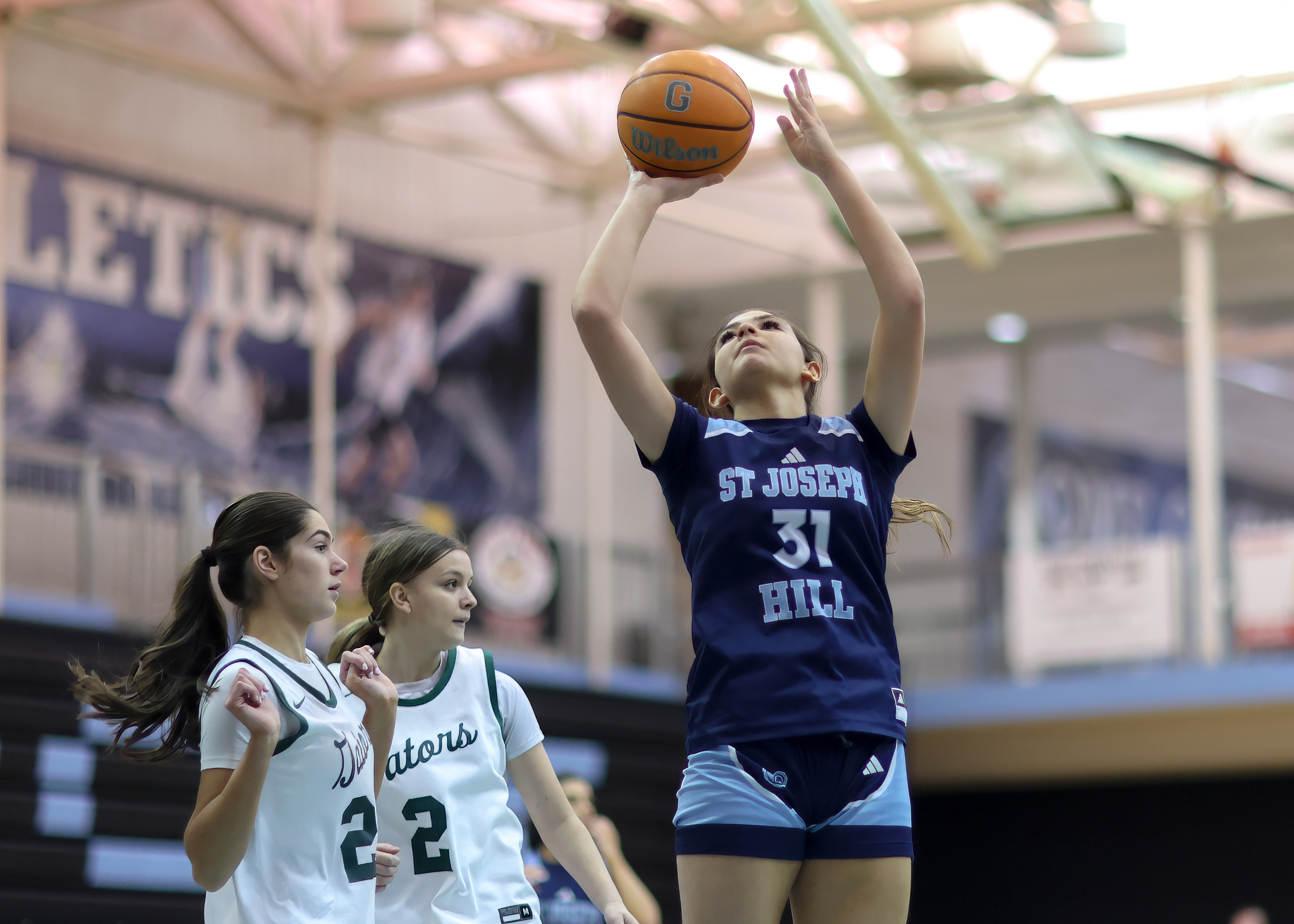 St. Joseph Hill plays Notre Dame Academy in the CHSAA Archdioscesan AA playoff semifinal at the College of Staten Island in Willowbrook on Thursday, Feb. 19, 2026. (Advance/SILive.com | Jason Paderon)