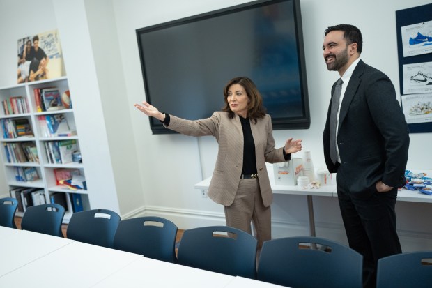 New York City Mayor Zohran Mamdani joins Governor Kathy Hochul for the "Let Them Build" event at the Major R. Owens Health & Wellness Center in Brooklyn on Tuesday, Feb. 10, 2026. (Michael Appleton / Mayoral Photography Office)
