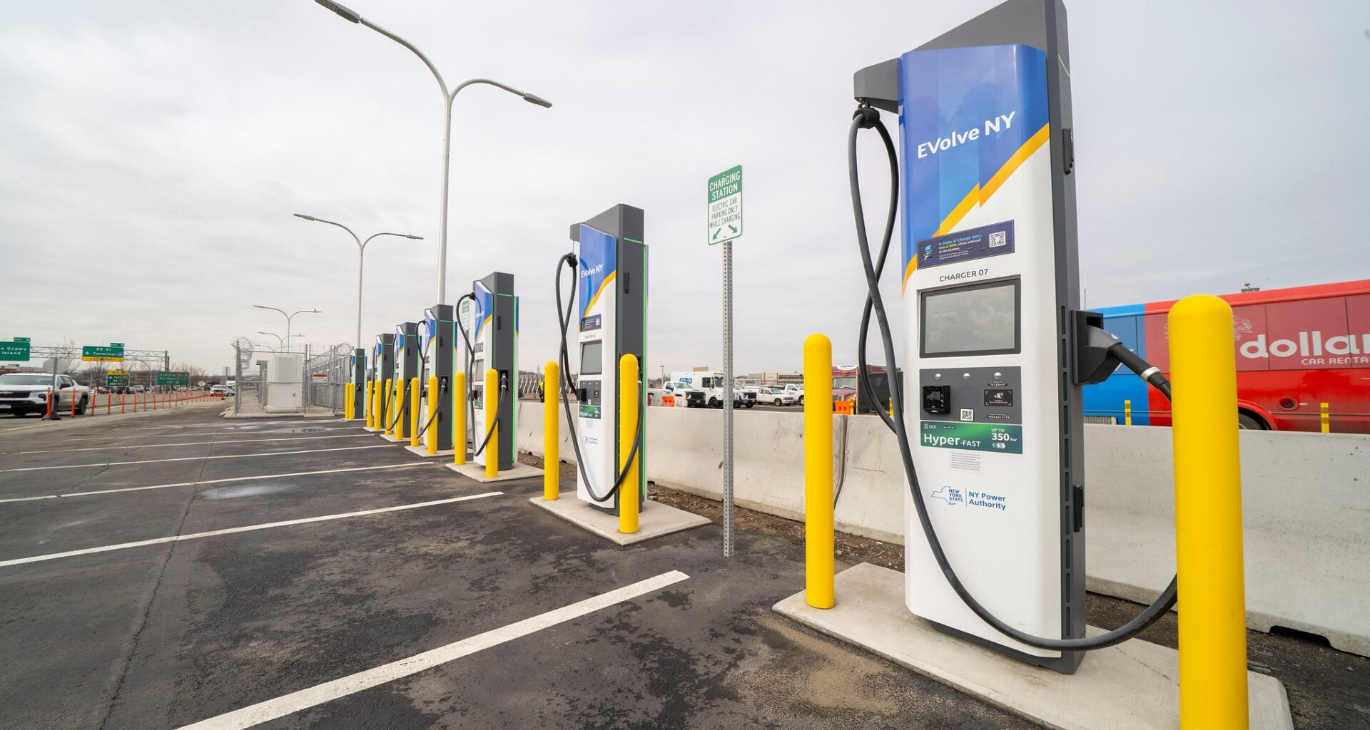 Twelve New Electric Vehicle Fast Chargers At LaGuardia Airport