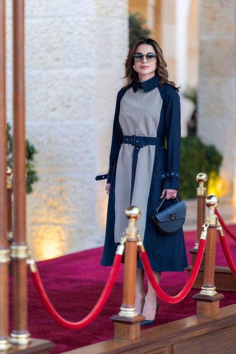 Queen Rania stuns in Japanese trench dress during intense diplomatic week