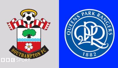 Side-by-side of Southampton and Queens Park Rangers club badges