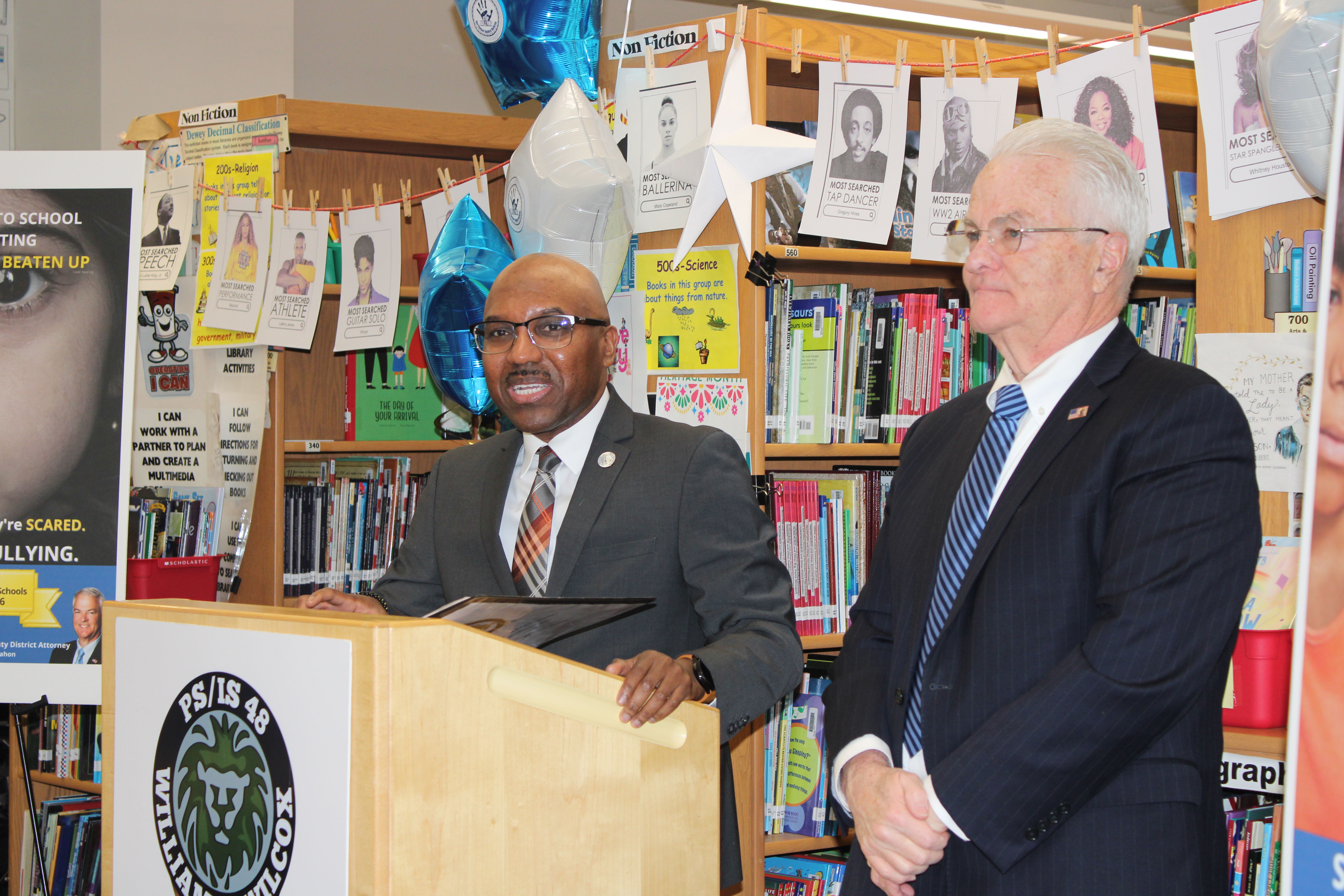 William G. Wilcox (PS/I.S. 48) in Concord hosted the kickoff event for the tenth annual campaign, where District Attorney Michael E. McMahon emphasized how childhood bullying can lead to criminal conduct in adulthood. McMahon was joined by Dr. Roderick Palton, the current Superintendent for Staten Island’s public schools, who congratulated the school and students on spreading the word of kindness and respect.