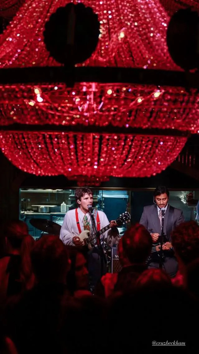 He gave a performance with his band. victoriabeckham/Instagram