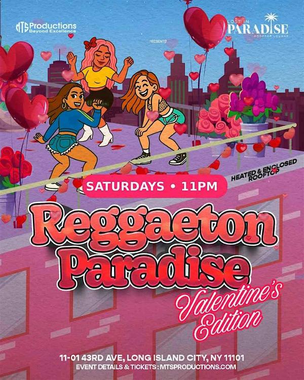 Reggaeton Paradise Rooftop Party – Lost in Paradise, Queens – Feb 21st at Lost in Paradise Rooftop