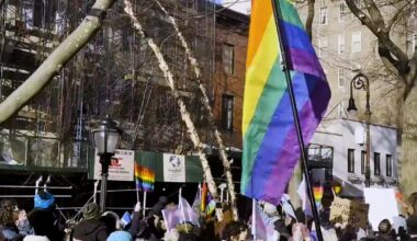 A group of New York elected officials gathered on Thursday to replace the Pride flag that was removed from the Stonewall National Monument after a directive from the Trump administration, mounting a defiant response to the government’s assault on diversity initiatives at a federal site honoring the LGBTQ rights movement. Read more: https://nyti.ms/4crKpFe