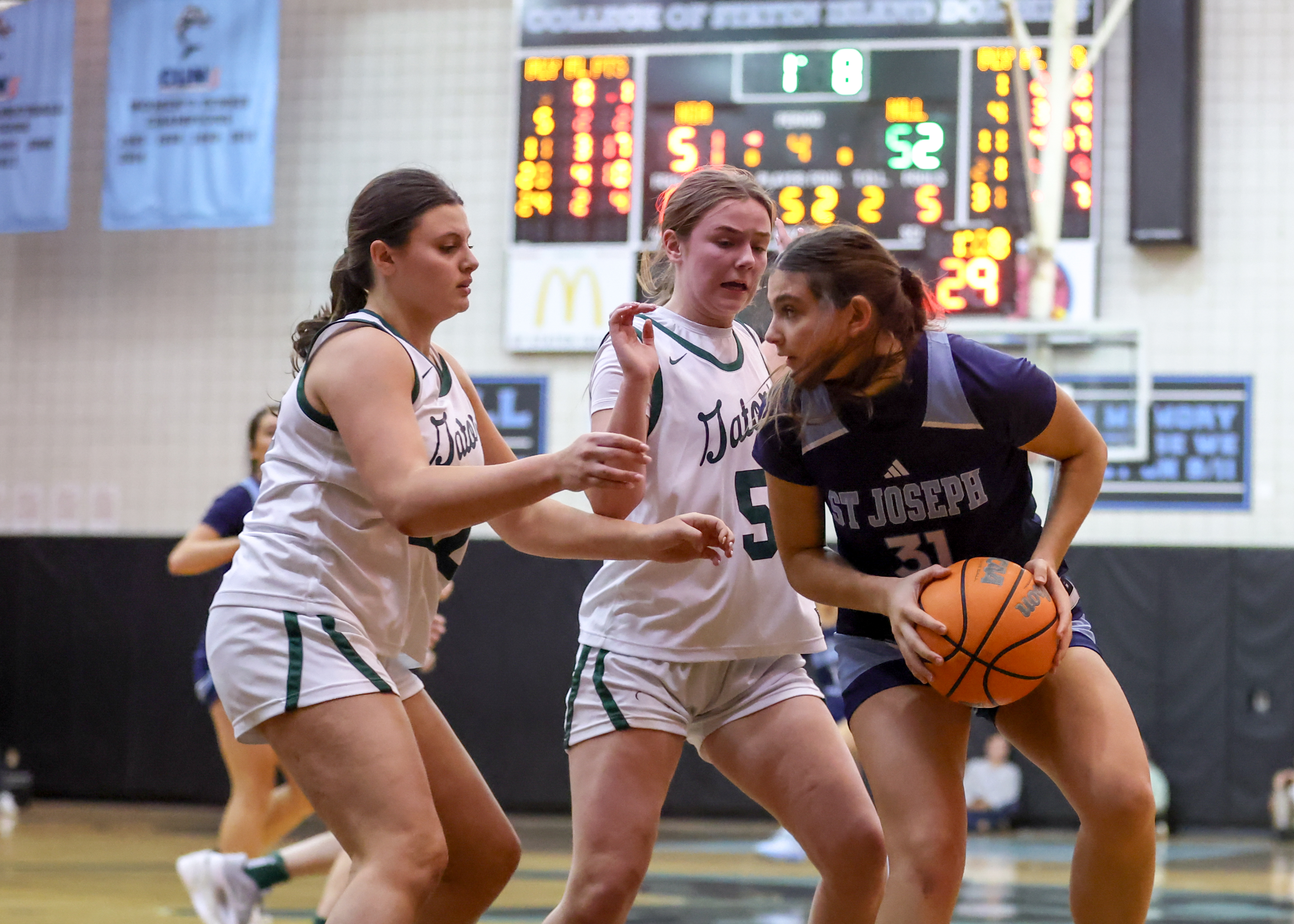 St. Joseph Hill plays Notre Dame Academy in the CHSAA Archdiocesan AA playoff semifinal at the College of Staten Island in Willowbrook on Thursday, Feb. 19, 2026. (Advance/SILive.com | Jason Paderon)
