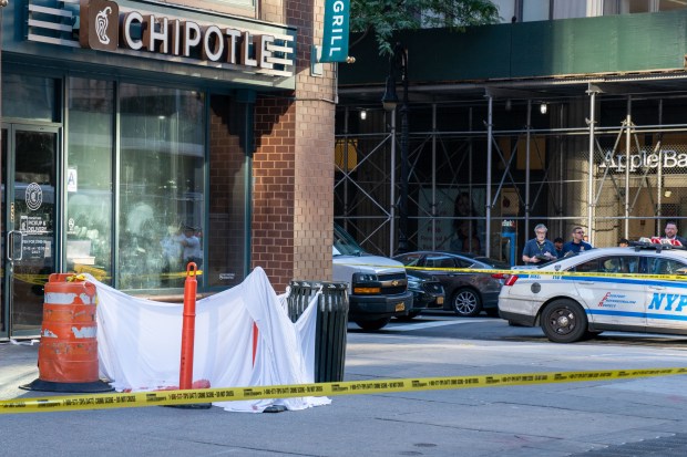 Police say Clarkson Wilson shot Imani Armstrong in the head as she neared the corner of E. 14th St. and Irving Place near Union Square in Manhattan on Sept. 1, 2022. (Theodore Parisienne for New York Daily News)