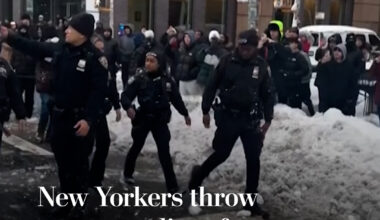 After a large snowball fight in New York City’s Washington Square Park, a crowd was recorded throwing snowballs at NYPD officers. “Officers, like all city workers, have been out in a historic blizzard, keeping New Yorkers safe and cars moving,” New York City Mayor Zohran Mamdani shared on on social media in response to the incident. “Treat them with respect. If anyone’s catching a snowball, it’s me.”