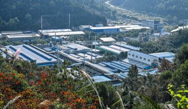 Rare earth processing plant in Jiangxi, China