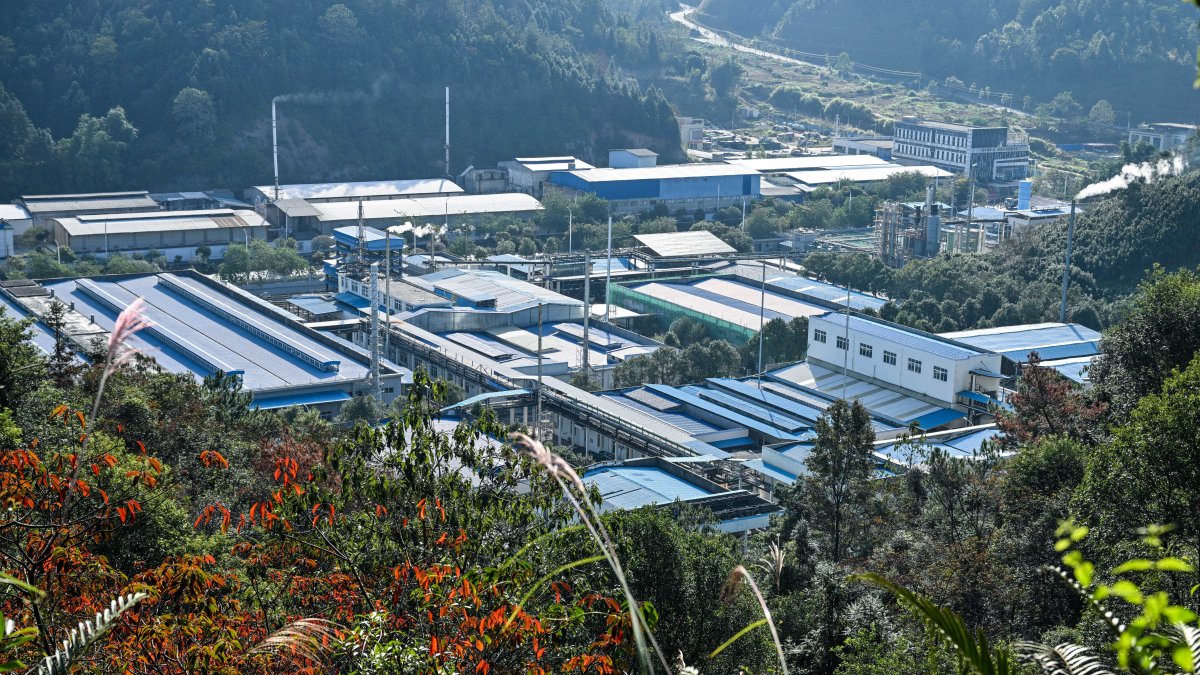Rare earth processing plant in Jiangxi, China