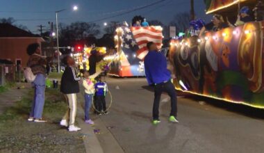 Queen Evangeline Parade rolls through downtown Lafayette on Lundi Gras | Video