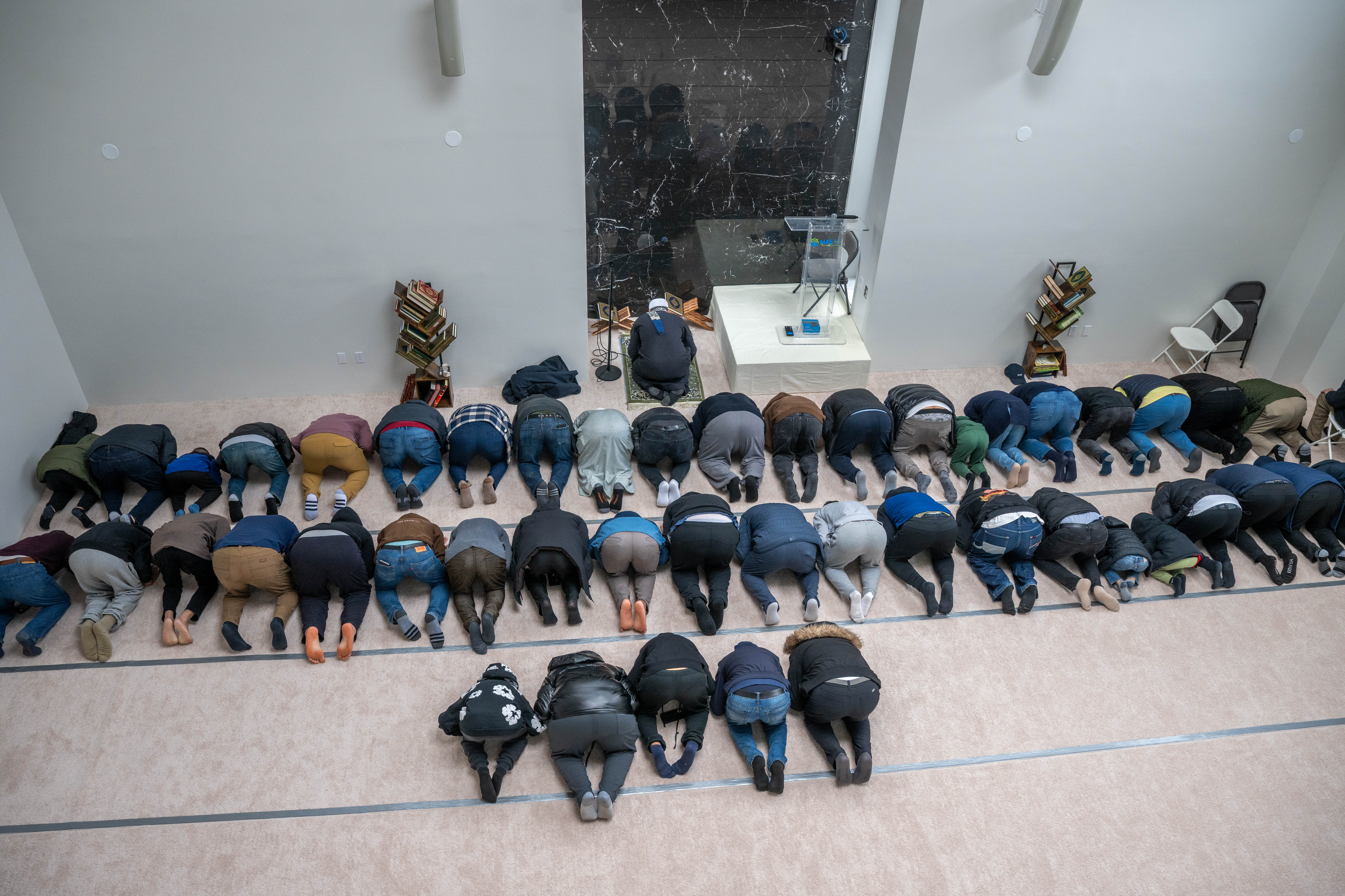 Members of the Muslim American Society of Staten Island celebrate Ramadan in their newly expanded community center in Dongan Hills on Tuesday, February 17, 2026. (Owen Reiter for the Advance/SILive.com)