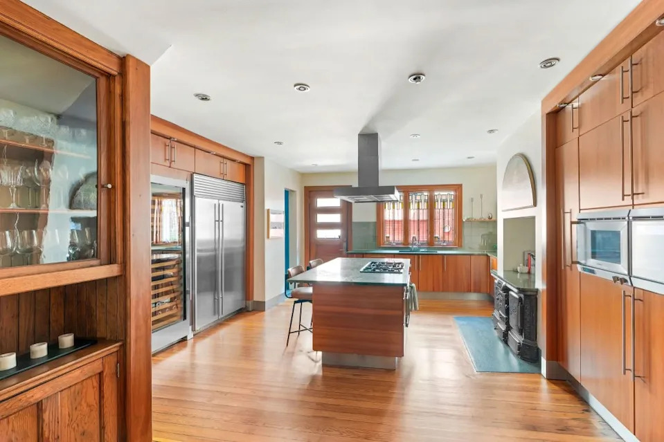 The chef’s kitchen is a modern addition to the landmarked home. Allyson Lubow for Sotheby's International Realty