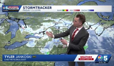 Snowfall totals from Friday night storm across Vermont, New York