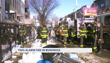 News 12 | Brooklyn | 3 hurt, including 2 firefighters, in 2-alarm apartment building blaze in Bushwick