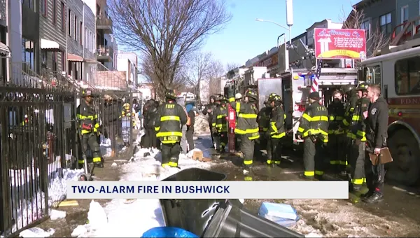 News 12 | Brooklyn | 3 hurt, including 2 firefighters, in 2-alarm apartment building blaze in Bushwick