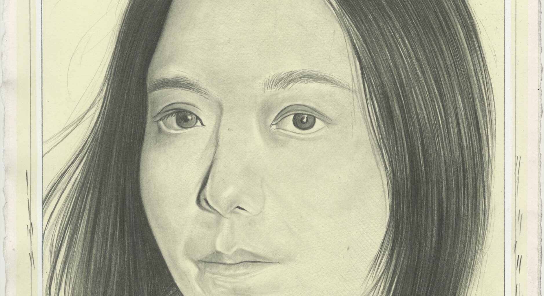 Portrait of Ayoung Kim, pencil on paper by Phong H. Bui.