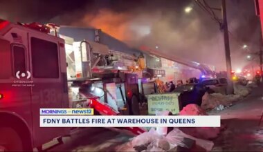 News 12 | Brooklyn | 3 firefighters hurt in Queens warehouse blaze