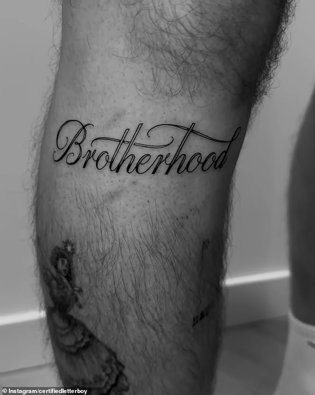 Brooklyn, Romeo and Cruz famously got matching 'brotherhood' tattoos in 2023, and despite cutting ties with his family, the chef's inking was still visible during an outing on Tuesday