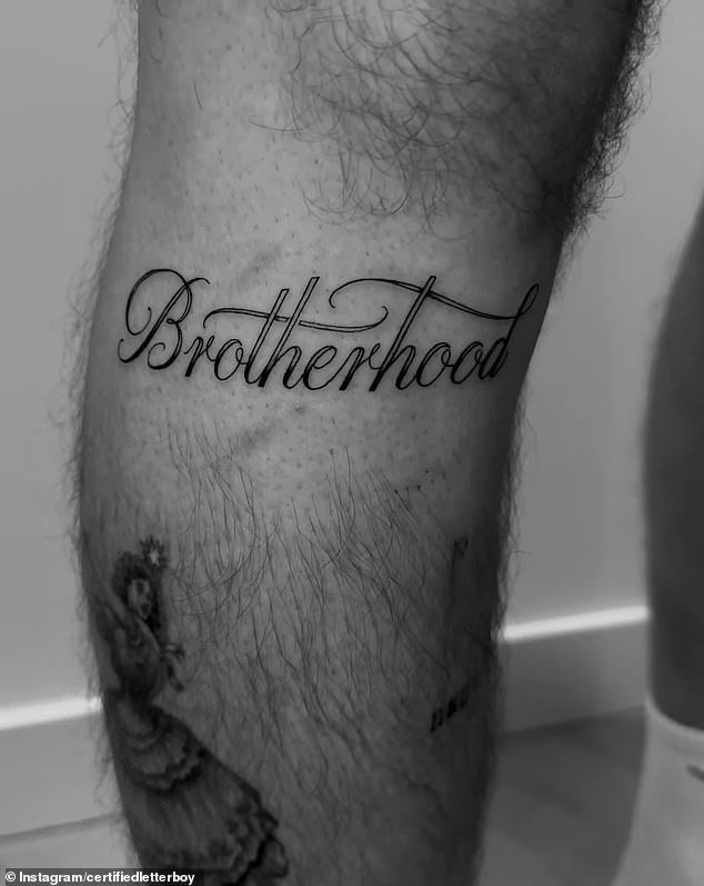 Cruz posted the images after it was revealed Brooklyn still has his 'brotherhood' tattoo despite cutting ties with his family. The Beckham boys got matching tattoos in 2023