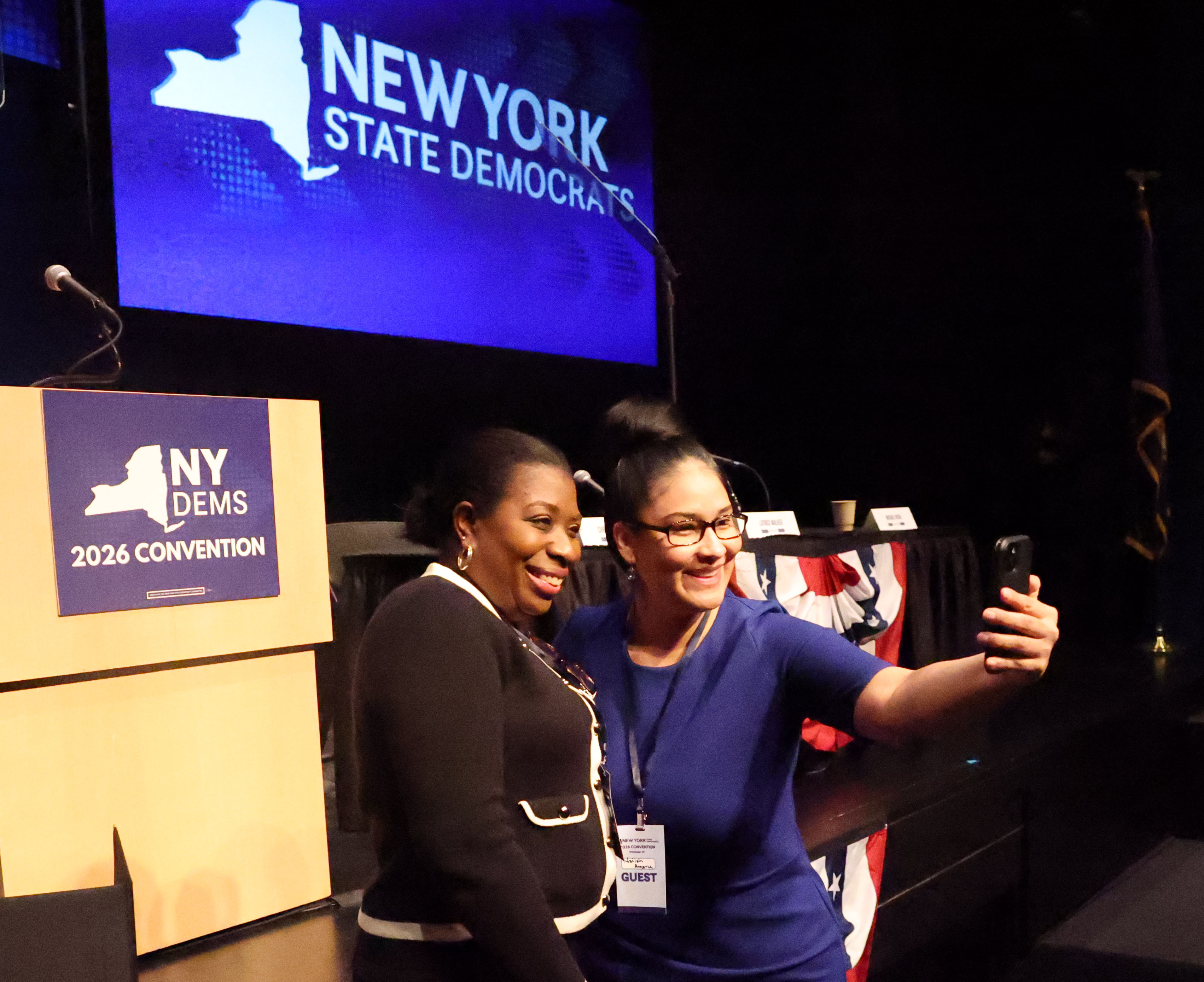 The New York State Democratic Convention was held at the Mulroy Civic Center in Syracuse, New York, Friday February 6, 2026. The Democrats nominated Gov. Kathy Hochul for Governor, Adrienne Adams for Lt Governor, Comptroller Thomas DiNapoli and Letitia Jamesfor for Attorney General.  Dennis. Nett | dnett@syracuse.com