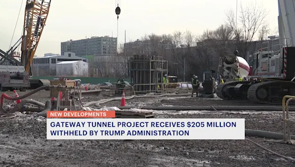 News 12 | Brooklyn | Gateway tunnel work expected to resume next week after full federal reimbursement