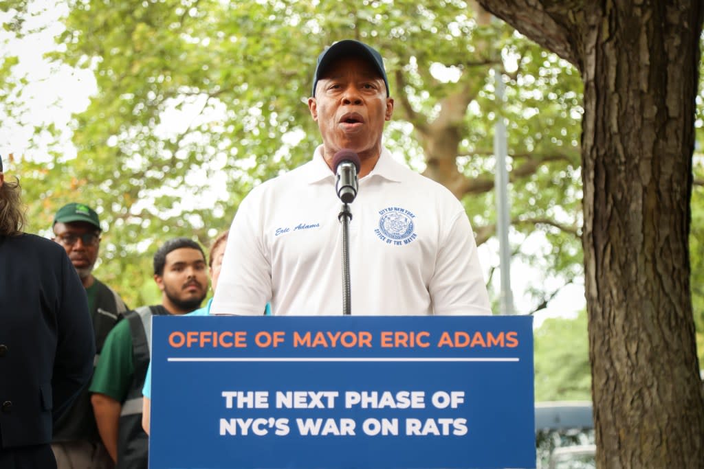 “By cleaning up trash and hiring a team of experts to clear out burrows while caring for our trees, we are reclaiming public space, fighting rats, and improving quality of life for all New Yorkers,” Mayor Eric Adams said. Michael Nagle