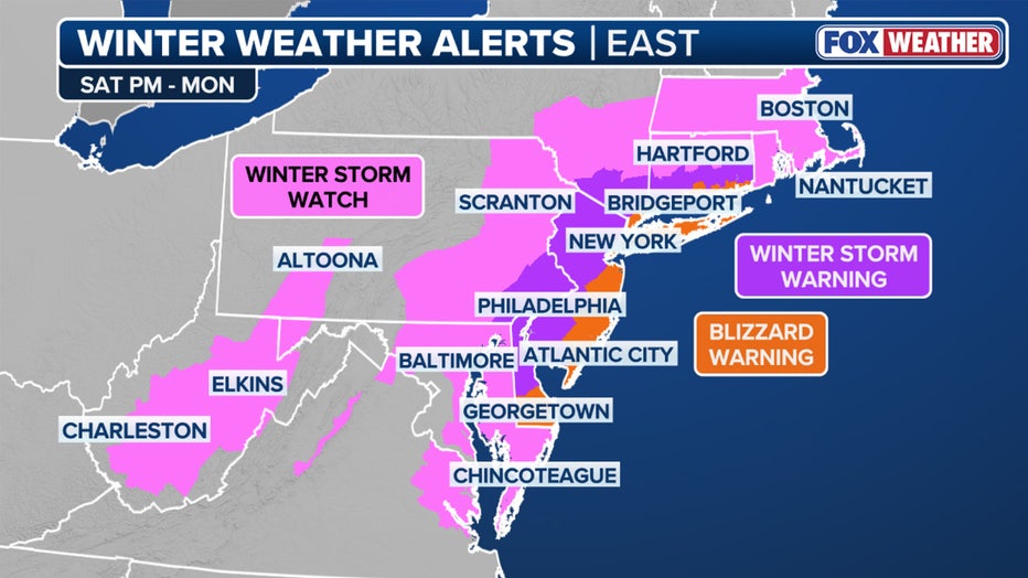 Weekend winter alerts (FOX Weather)