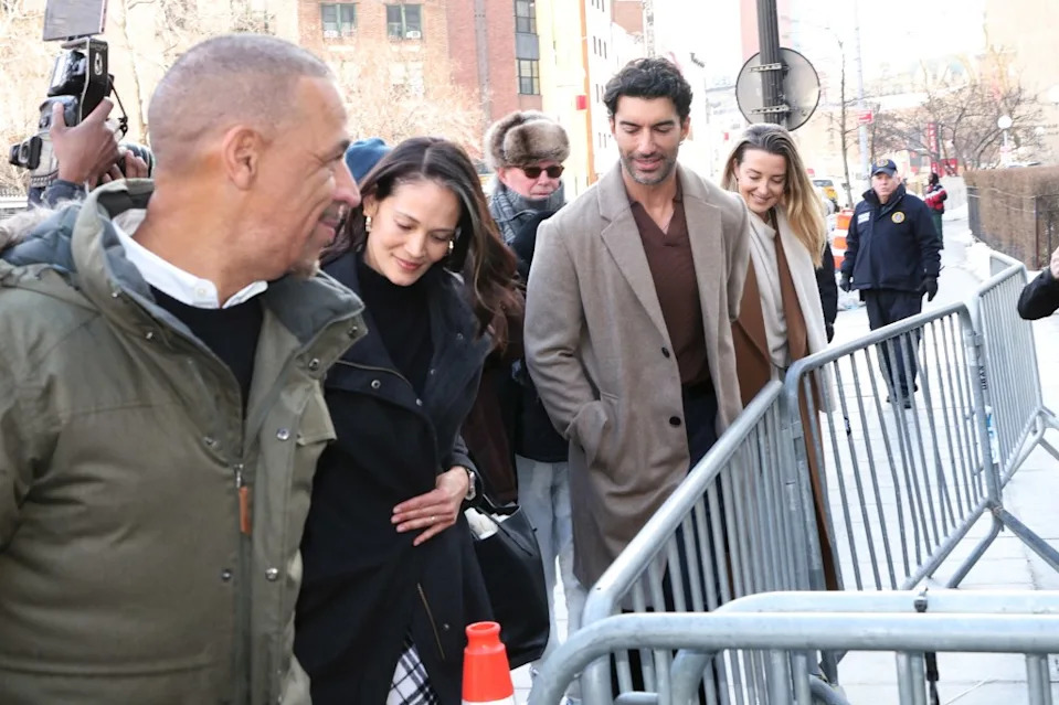 The actor put on a united front with wife Emily Baldoni on Thursday. William Farrington for NY Post