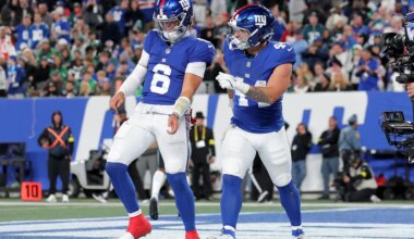 Jaxson Dart, Cam Skattebo embrace New York Giants leadership roles