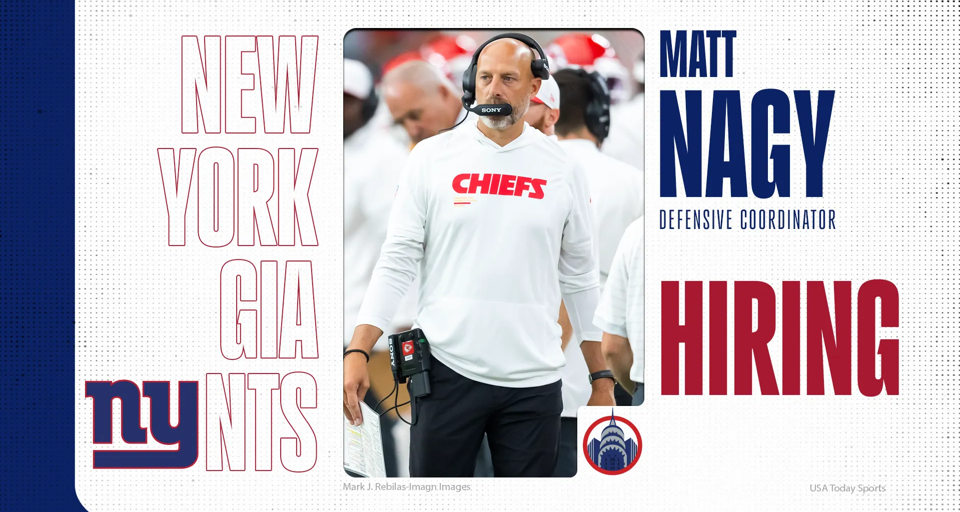 New York Giants hiring Matt Nagy as offensive coordinator