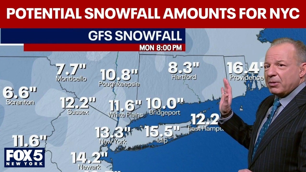 NYC could see 1 foot of snowfall this weekend