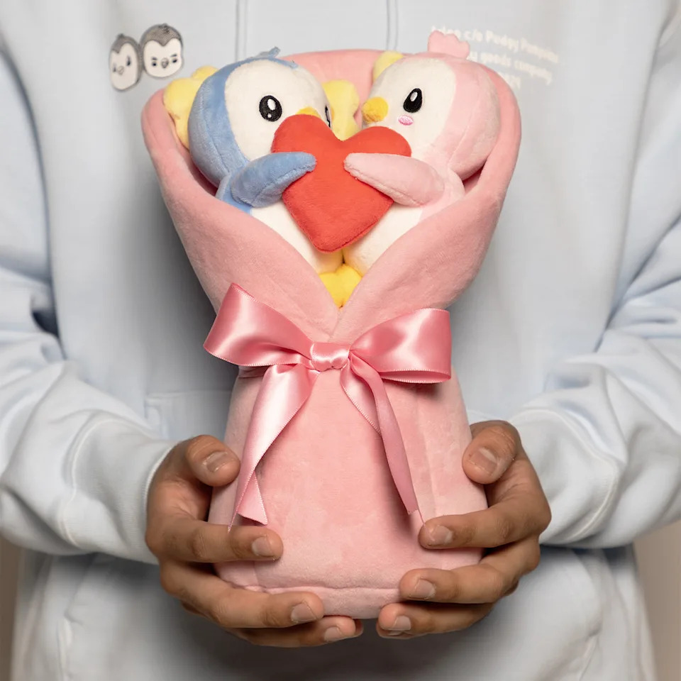 The Pudgy Penguins Valentine's Plush Bouquet