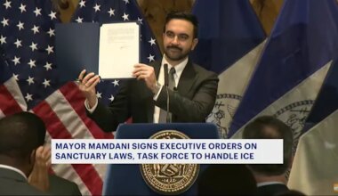 News 12 | Brooklyn | Mayor Mamdani signs order to protect immigrants from ICE at his first annual interfaith breakfast