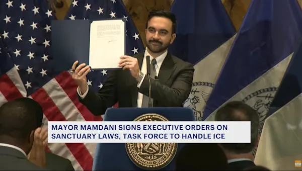 News 12 | Brooklyn | Mayor Mamdani signs order to protect immigrants from ICE at his first annual interfaith breakfast